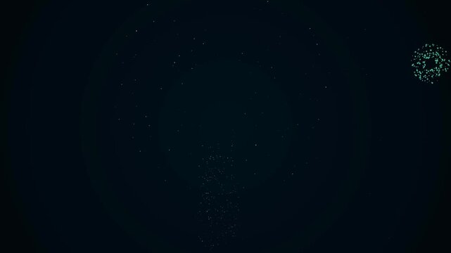 Colorful confetti fireworks explode on green background, Animation of Confetti bursting falling 4K ,3d animation footage, confetti bomb effect from inside - Powered by Adobe