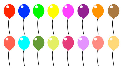 カラーバルーンのデザインパーツ