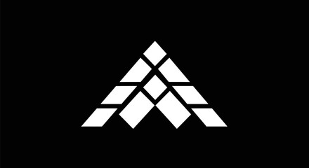 Abstract geometric triangle logo design with a modern and clean aesthetic.