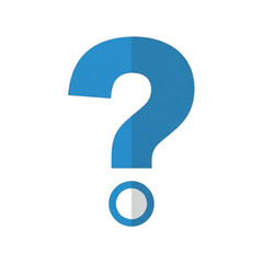 Blue Question Mark Symbol.