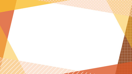 秋・シンプルでポップな フレーム・背景 16:9
