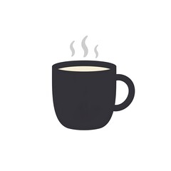 Coffee Mug Cute Illustration on White Background