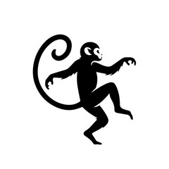 Adorable Monkey Vector Illustration – Fun Playful Jungle Character