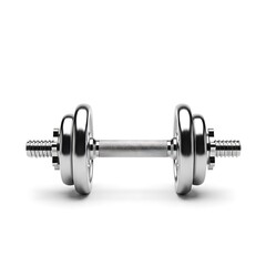 Naklejka premium Metal Dumbbells Isolated on White Background.