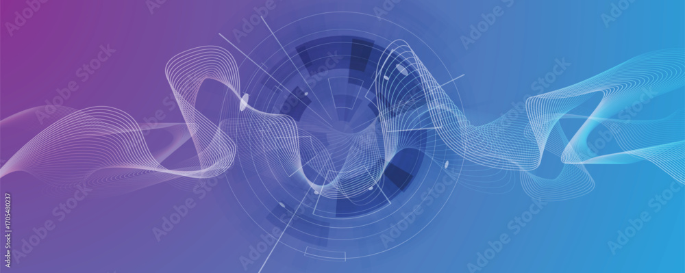 Poster modern technology and business abstract background for technical or science presentation
