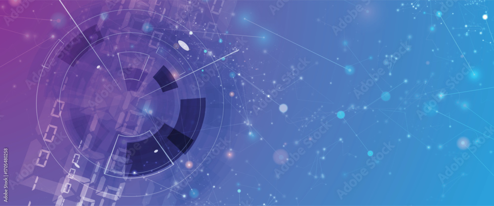 Poster modern technology and business abstract background for technical or science presentation