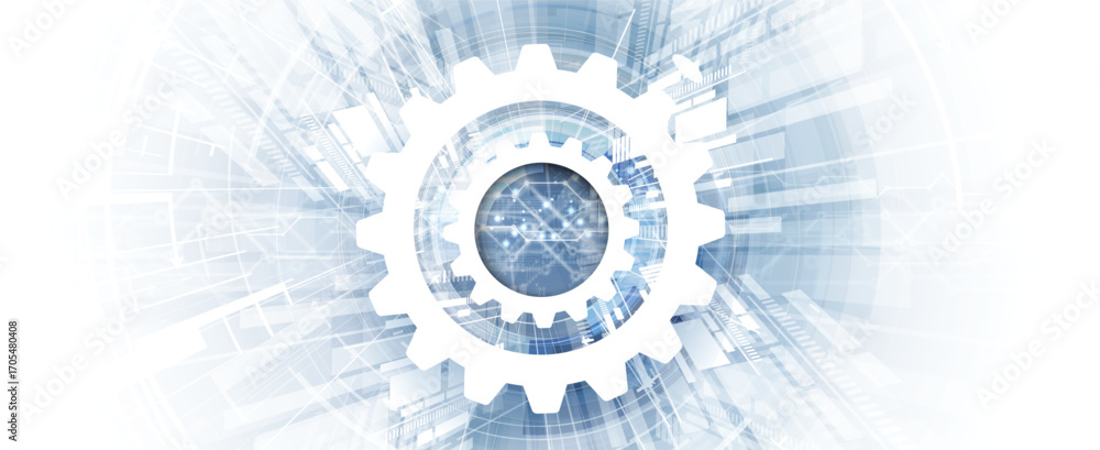 Poster modern technology and business abstract background for technical or science presentation