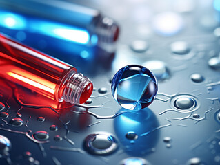 Macro Shot of Medicines and Syringe with Stethoscope