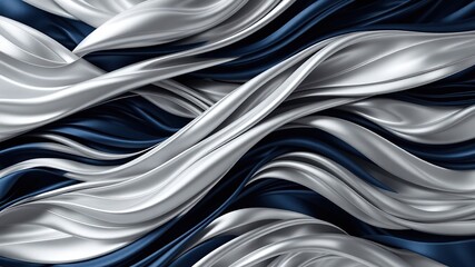 Golden and Blue Abstract Background | Luxury 3D Wave Design