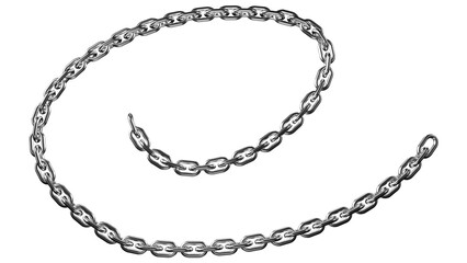 Seamless Metal Chain Texture PNG. High-Resolution, Transparent Background, Industrial Steel Link Pattern for Graphics Project.