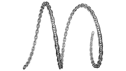 Seamless Metal Chain Texture PNG. High-Resolution, Transparent Background, Industrial Steel Link Pattern for Graphics Project.