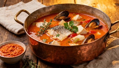 cooking pot of soup