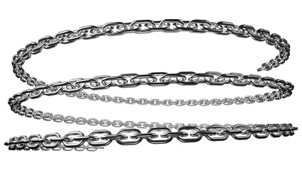 Seamless Metal Chain Texture PNG. High-Resolution, Transparent Background, Industrial Steel Link...