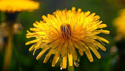 Obraz premium Gelb Bluhender Gewohnlicher Lowenzahn