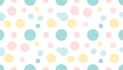 Pastel circles pattern on white background