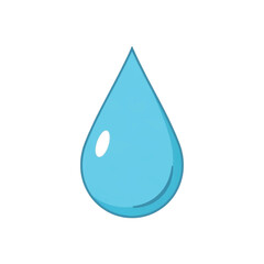 A single blue water drop with a highlight.