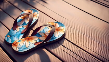 Elegant Floral Design Flip Flops For Stylish Summer Fashion