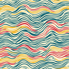 Abstract wavy lines pattern with vibrant colors