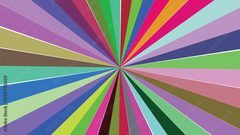 Poster abstract colorful starburst background with vibrant colors and radiating lines creating a dynamic an