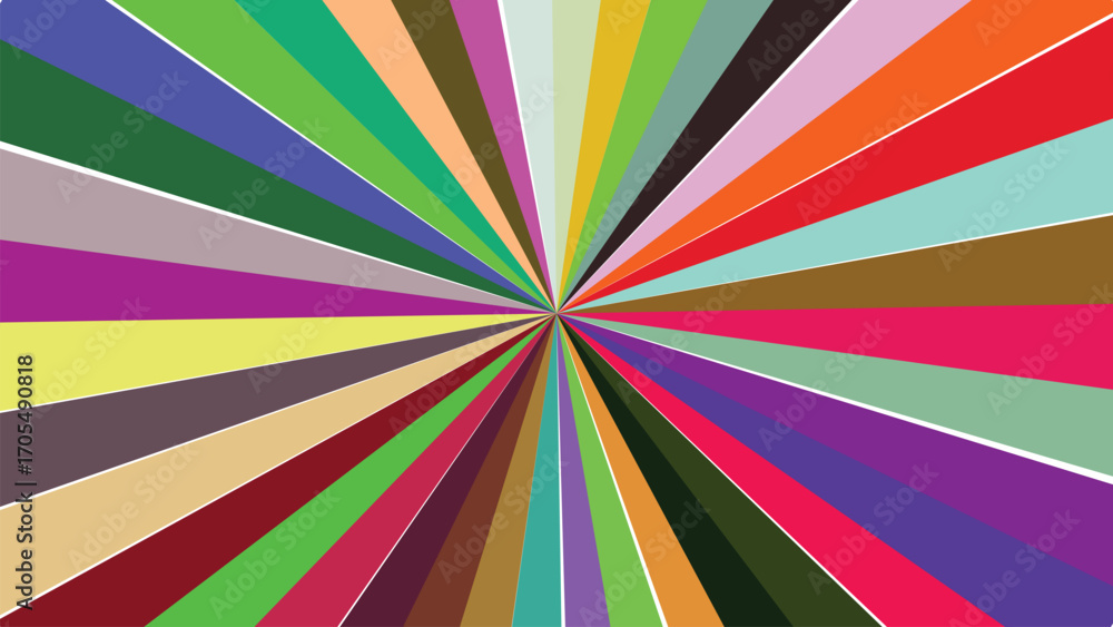 Poster colorful burst of rays a vibrant spectrum for artistic design and creative backgrounds showcasing ab