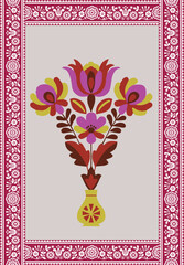 Mughal flower, Mughal flower wall, arch, mughal motif border Design. Mughal art architecture wallpaper design
