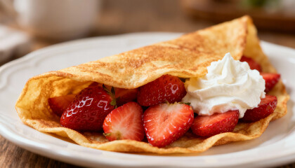 pancakes with strawberries