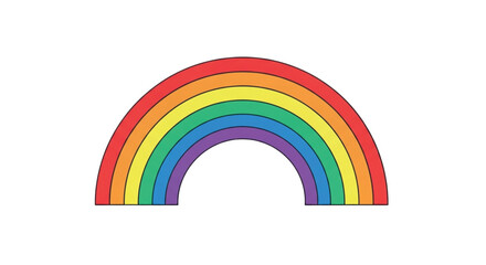 Colorful Rainbow Arc Illustration.
