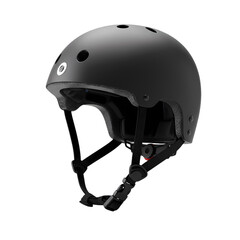 Matte Black Bike Helmet Safety Gear for Cycling Skateboarding  Scootering on transparent background