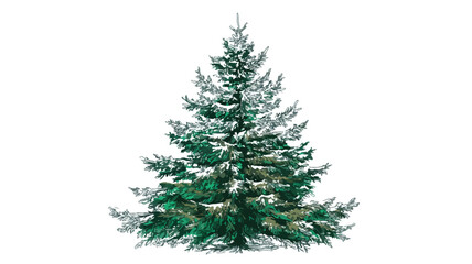 Obraz premium Elegant Christmas Tree Vector with Outline Isolated Design for Festive Decorations