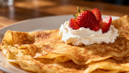 pancakes with strawberries