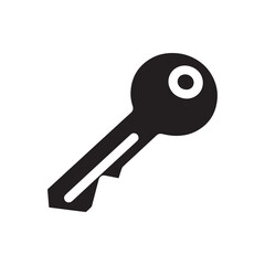 key outline icon vector on white background. 