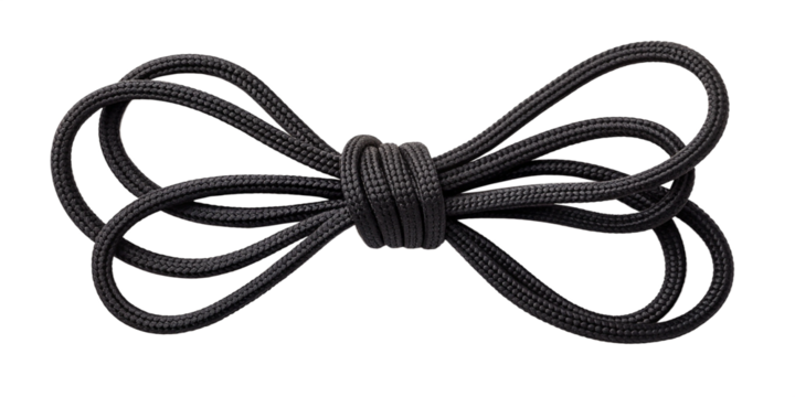 Black Shoelace or Rope in Loose Random Loops, Isolated on Transparent Background
Realistic Tangled Black String or Lace with Loops – Transparent PNG Object