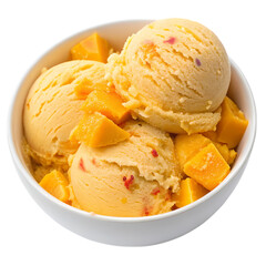 Delicious Mango Ice Cream in a Bowl