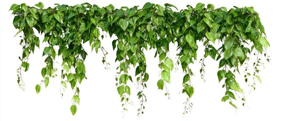 Lush green foliage cascading downwards