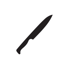 knife silhouette vector on white background. 