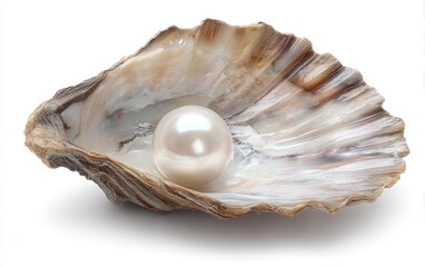 Pearl nestled within an open oyster shell (1)