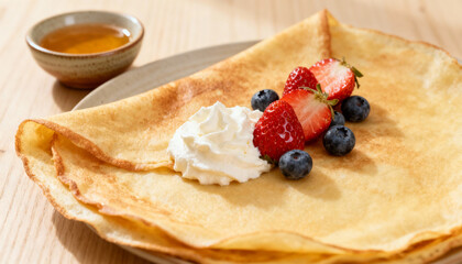 crepes with berries