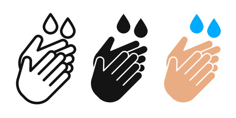 Obraz premium washing hands icon vectors for apps and web.