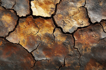 Fototapeta premium Generative AI illustration of nature global changes devastation showing impact of climate change global warming