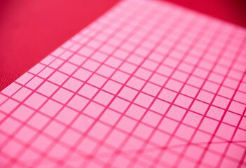 Close-up of red graph paper, grid lines visible,  academic,  lines
