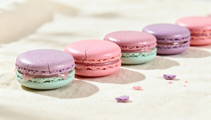 macaroons on a wooden table