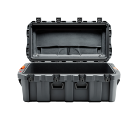 Protective storage case for tools and gear home workshop product isolated on transparent background, png
