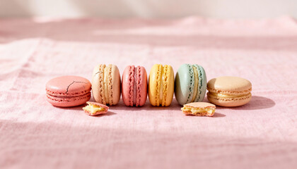 colorful macaroon cookies