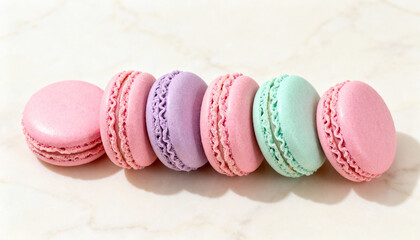 macaroons on a wooden table