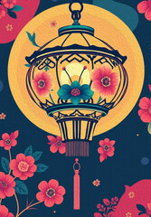Oriental pattern. Oil painting. Pattern for printing on wall decorations, covers, leaflets, business cards