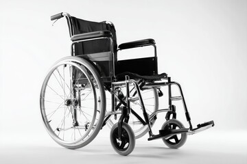 Studio shot of a black wheelchair