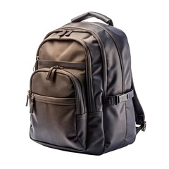 Naklejka premium black backpack isolated on white