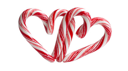 Fototapeta premium christmas candy canes isolated on white background