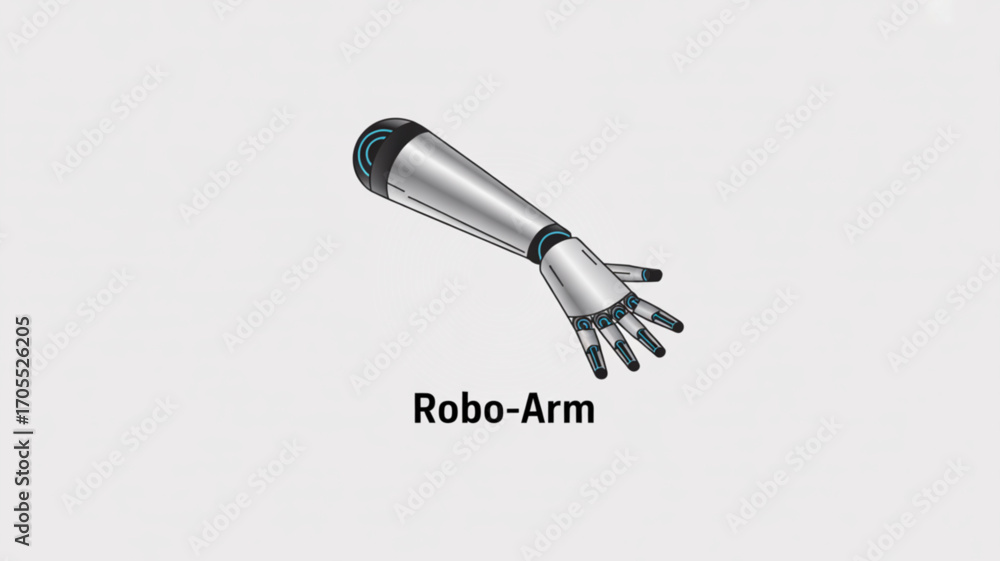 Aufkleber robotic arm with advanced technology assisting in various tasks, showcasing precision and innovation