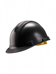 Fototapeta premium Construction hard hat in bright yellow color floating on a blurred background emphasizing safety and protection in building environments isolate on transparent background